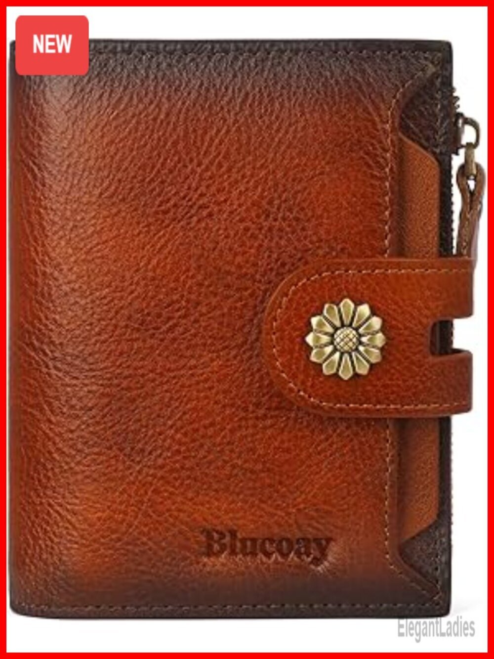 Genuine Leather RFID Bifold Compact Card Holder Wallet